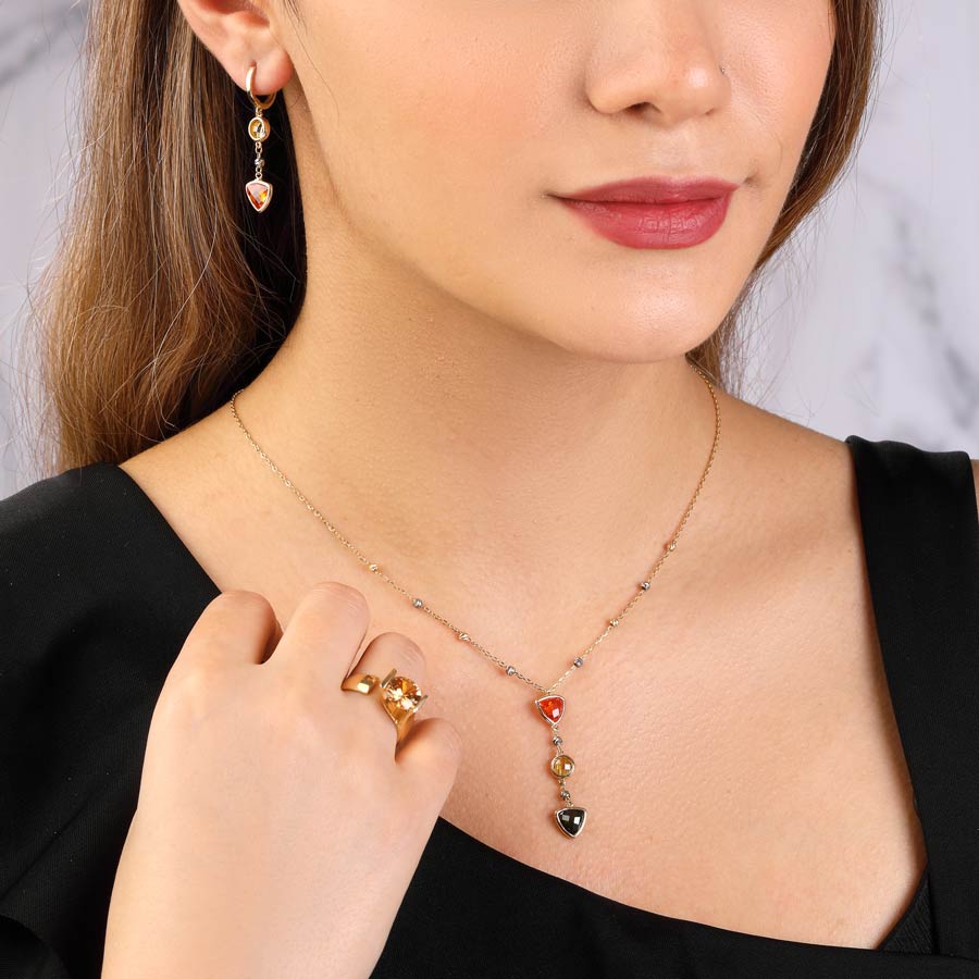 مینی ست طلا زنانه رنگی