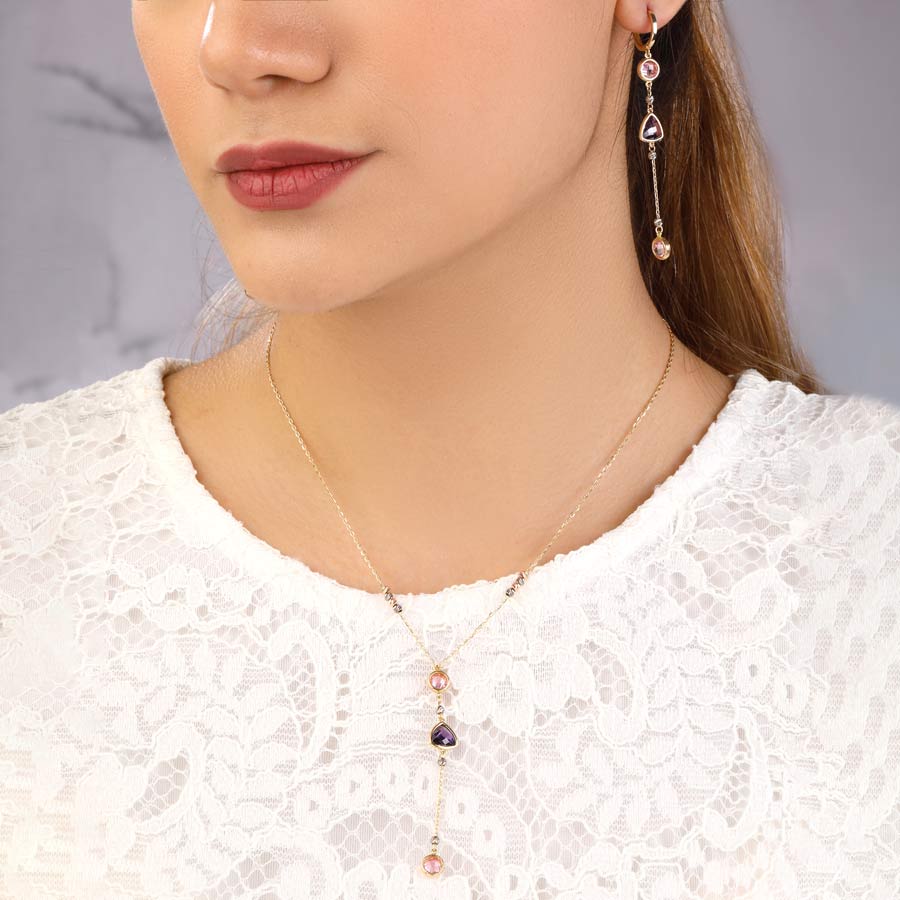 مینی ست طلا زنانه رنگی