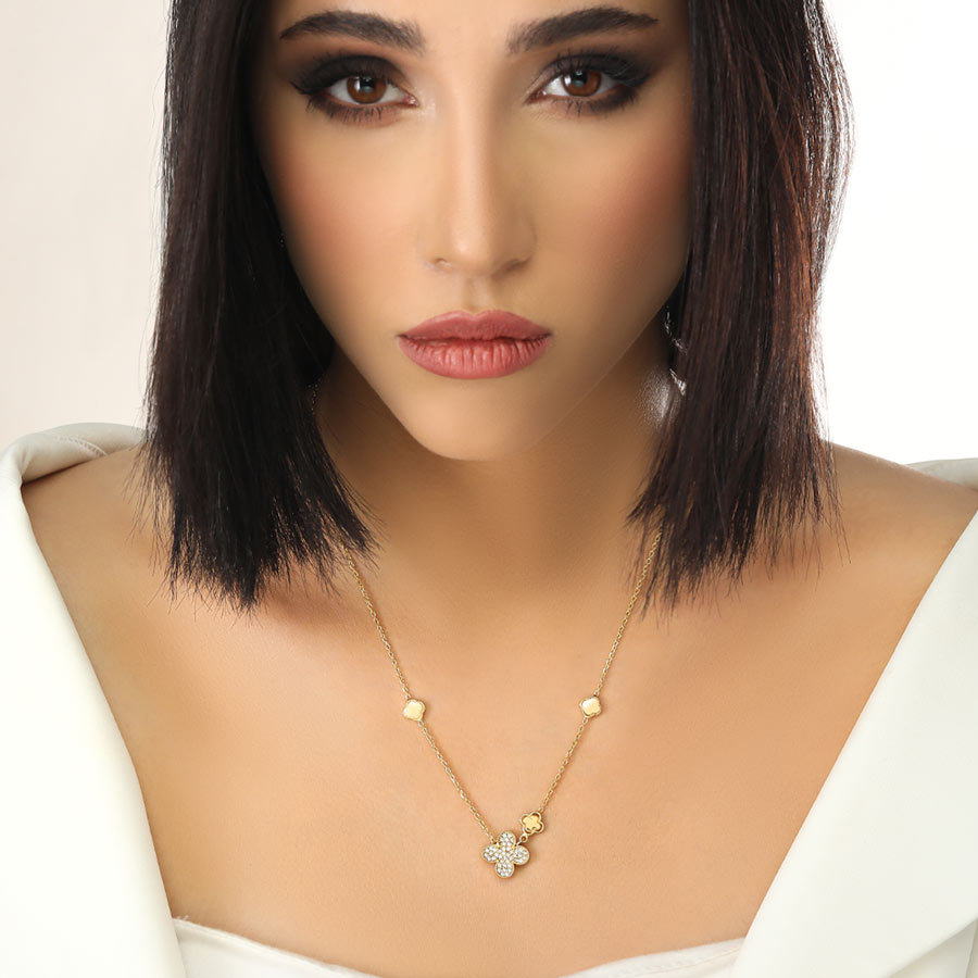 گردنبند طلا زنانه ون کلیف
